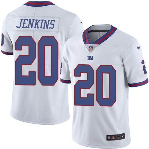 New York Giants #20 Janoris Jenkins White Youth Stitched Limited Rush Jersey Youth