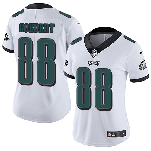Eagles #88 Dallas Goedert White Women's Stitched Vapor Untouchable Limited Jersey