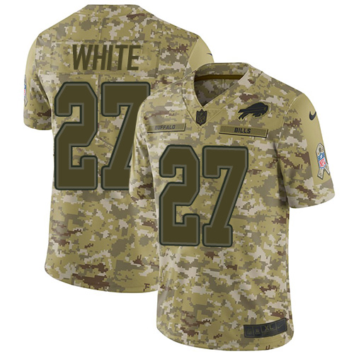 Bills #27 Tre'Davious White Camo Men's Stitched Limited 2018 Salute To Service Jersey