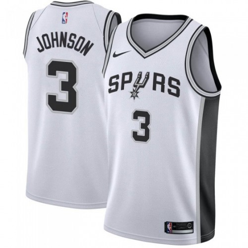 San Antonio Spurs #3 Keldon Johnson White Womens Swingman Association Edition Jersey Womens