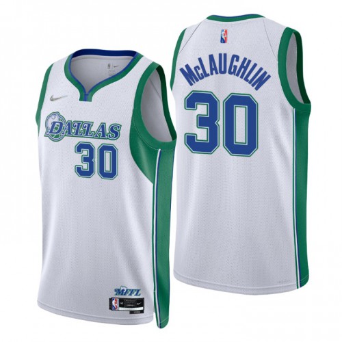 Dallas Dallas Mavericks #30 Jaquori Mclaughlin Mens White 2021/22 Swingman Jersey - City Edition Mens