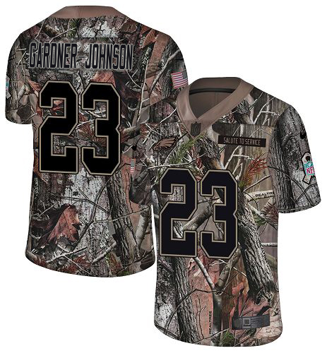 Eagles #23 C.J. Gardner-Johnson Camo Men's Stitched Limited Rush Realtree Jersey