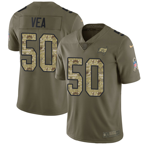 Tampa Bay Buccaneers #50 Vita Vea Olive/Camo Youth Stitched Limited 2017 Salute to Service Jersey Youth