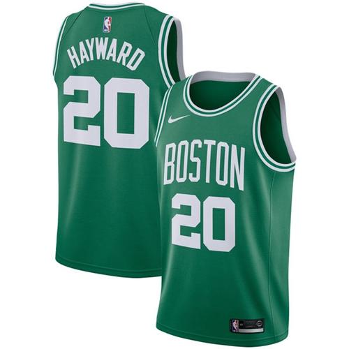 Boston Celtics #20 Gordon Hayward Green Swingman Icon Edition Jersey Mens
