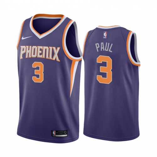 Phoenix Suns #3 Chris Paul Purple Youth Swingman Icon Edition Jersey Youth