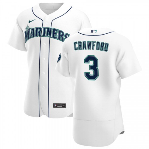 Seattle Seattle Mariners #3 J.P. Crawford Men's White Home 2020 Authentic Player Jersey Men's