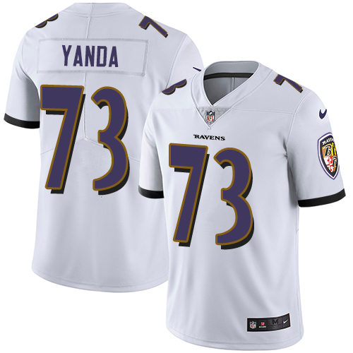 Baltimore Ravens #73 Marshal Yanda White Men's Stitched Vapor Untouchable Limited Jersey Men's