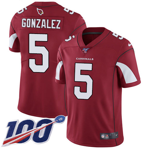 Arizona Cardinals #5 Zane Gonzalez Red Team Color Men's Stitched 100th Season Vapor Limited Jersey Men's