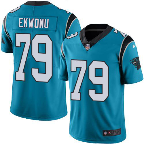Panthers #79 Ikem Ekwonu Blue Alternate Men's Stitched Vapor Untouchable Limited Jersey