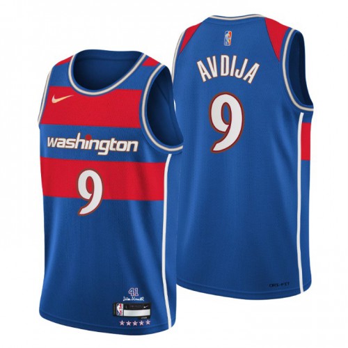 Washington Washington Wizards #9 Deni Avdija Mens Blue 2021/22 Swingman Jersey - City Edition Mens