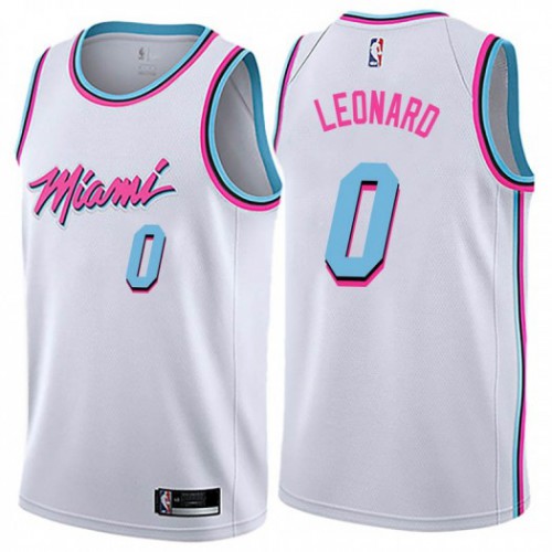 Miami Heat #0 Meyers Leonard White Swingman City Edition Jersey Mens