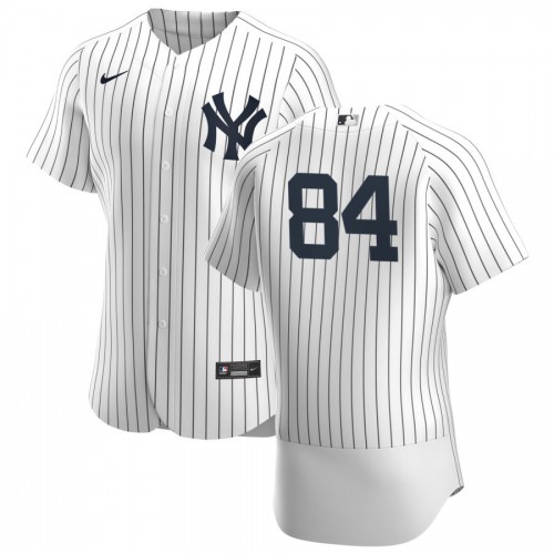 New York New York Yankees #84 Albert Abreu Men's White Navy Home 2020 Authentic Player Jersey Men's