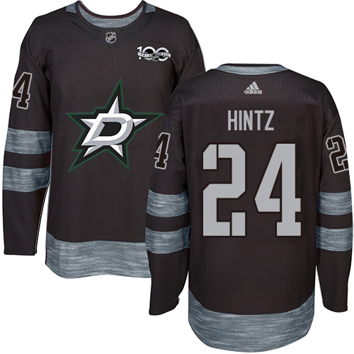 Adidas Dallas Stars #24 Roope Hintz Black 1917-2017 100th Anniversary Stitched Jersey Men's