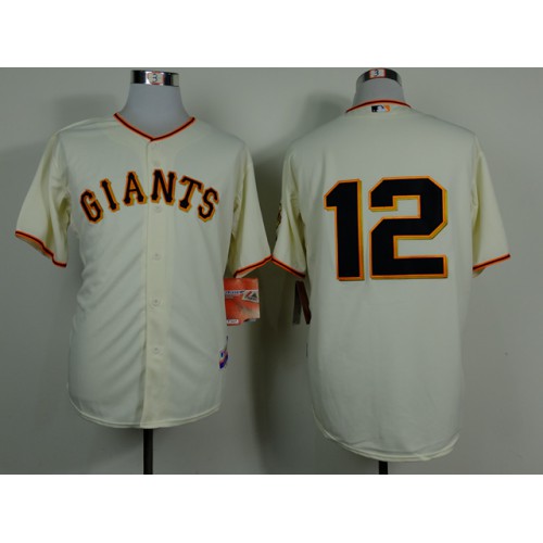 San Francisco Giants #12 Joe Panik Cream Home Cool Base Stitched Jersey Men's
