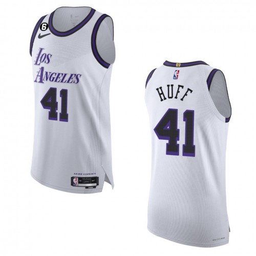 Los Angeles Los Angeles Lakers #41 Jay Huff White 2022-23 Authentic Jersey - City Edition Mens