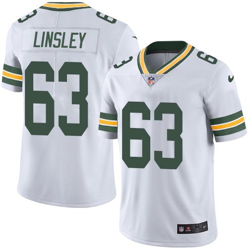 Green Bay Packers #63 Corey Linsley White Men's Stitched Vapor Untouchable Limited Jersey Men's