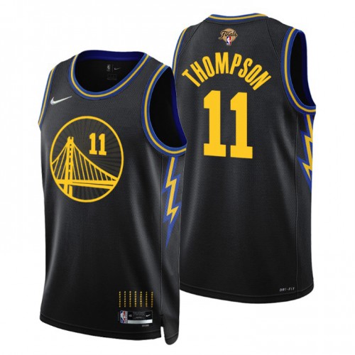 Golden State Golden State Warriors #11 Klay Thompson Mens Black Swingman 2022 Finals City Edition Jersey Mens