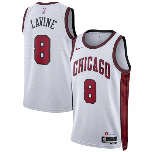 Chicago Chicago Bulls #8 Zach LaVine Unisex White 2022-23 Swingman Jersey - City Edition Mens