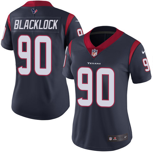 Houston Texans #90 Ross Blacklock Navy Blue Team Color Women's Stitched Vapor Untouchable Limited Jersey Womens