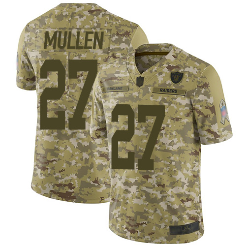 Las Vegas Raiders #27 Trayvon Mullen Camo Men's Stitched Limited 2018 Salute To Service Jersey Men's