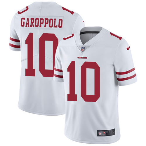 49ers #10 Jimmy Garoppolo White Men's Stitched Vapor Untouchable Limited Jersey