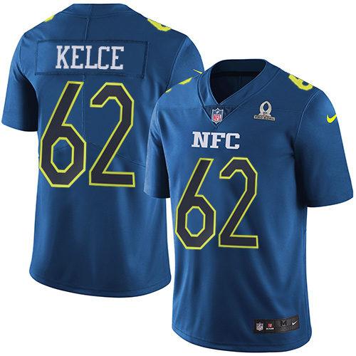 Eagles #62 Jason Kelce Navy Youth Stitched Limited NFC 2017 Pro Bowl Jersey
