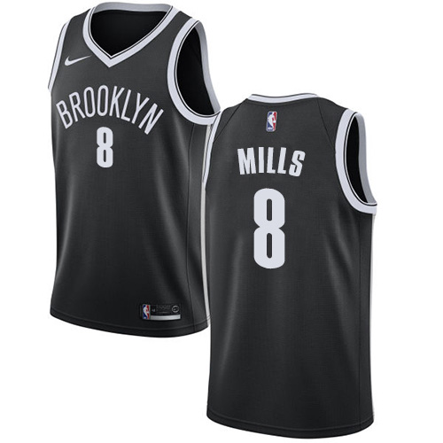 Brooklyn Nets #8 Patty Mills Black Womens Swingman Icon Edition Jersey Womens