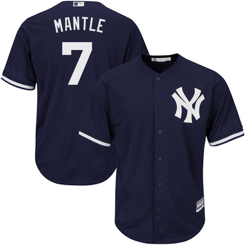 New York Yankees #7 Mickey Mantle Navy blue Cool Base Stitched Youth Jersey Youth