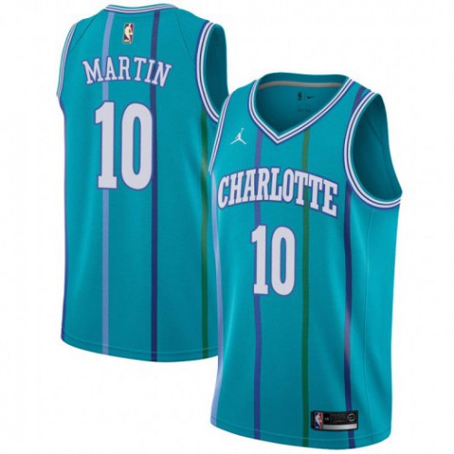 Charlotte Hornets #10 Caleb Martin Aqua Womens Jordan Swingman Hardwood Classics Jersey Womens