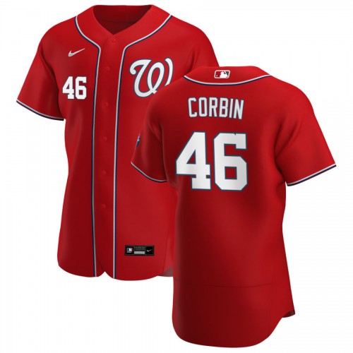 Washington Washington Nationals #46 Patrick Corbin Men's Red Alternate 2020 Authentic Player Jersey Men's