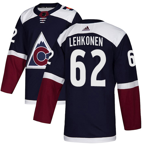 Adidas Colorado Avalanche #62 Artturi Lehkonen Navy Alternate Authentic Stitched Jersey Men's