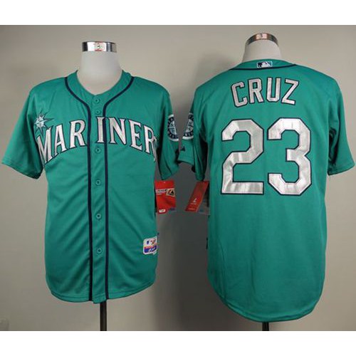 Seattle Mariners #23 Nelson Cruz Green Cool Base Stitched Jersey Men's