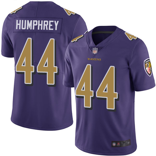 Ravens #44 Marlon Humphrey Purple Men's Stitched Limited Rush Jersey