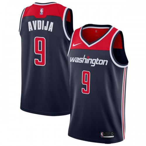 Washington Wizards #9 Deni Avdija Navy Blue Womens Swingman Statement Edition Jersey Womens