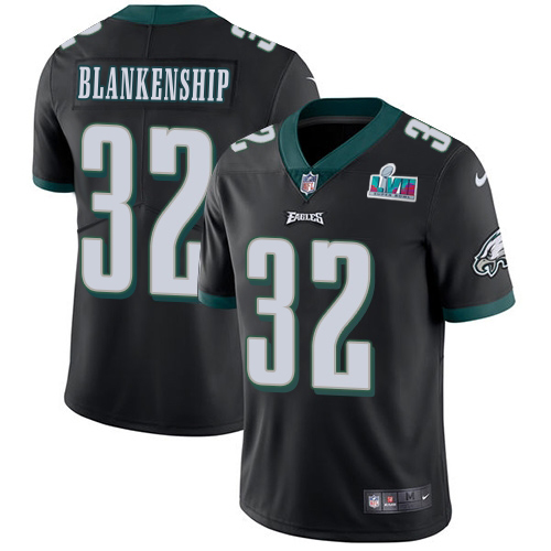 Eagles #32 Reed Blankenship Black Alternate Super Bowl LVII Patch Men's Stitched Vapor Untouchable Limited Jersey