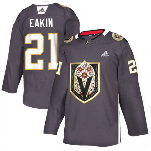 Vegas Golden Vegas Golden Knights #21 Cody Eakin Men's Grey Adidas Latino Heritage Night Stitched Jersey Men's