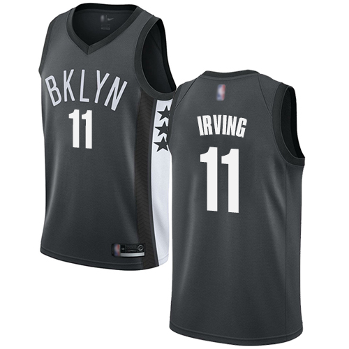 Brooklyn Nets #11 Kyrie Irving Gray Womens Swingman Statement Edition Jersey Womens