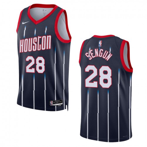 Houston Houston Rockets #28 Alperen Sengun Unisex Navy 2022-23 Swingman Jersey - City Edition Mens