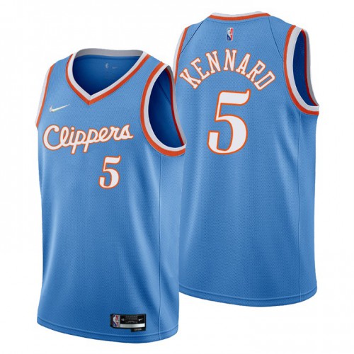 Los Angeles Los Angeles Clippers #5 Luke Kennard Mens Blue 2021/22 Swingman Jersey - City Edition Mens