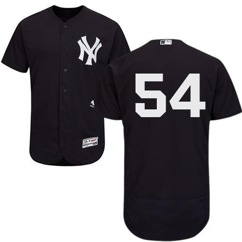 New York Yankees #54 Aroldis Chapman Navy Blue Flexbase Authentic Collection Stitched Jersey Men's