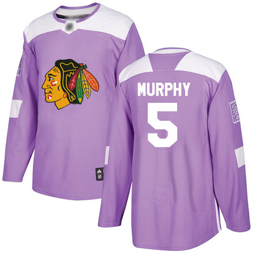 Adidas Chicago Blackhawks #5 Connor Murphy Purple Authentic Fights Cancer Stitched Jersey Men's
