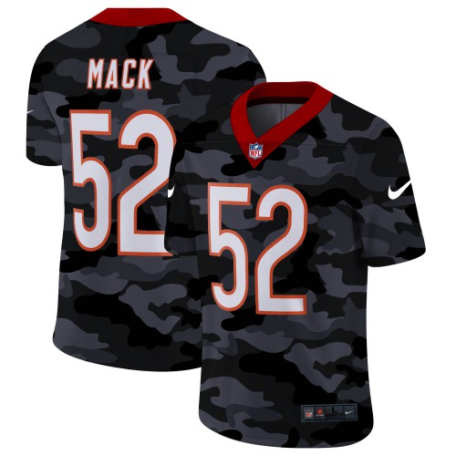 Chicago Chicago Bears #52 Khalil Mack Men's 2020 Black CAMO Vapor Untouchable Limited Stitched Jersey Men's
