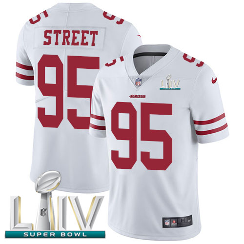 San Francisco 49ers #95 Kentavius Street White Super Bowl LIV 2020 Men's Stitched Vapor Untouchable Limited Jersey Men's