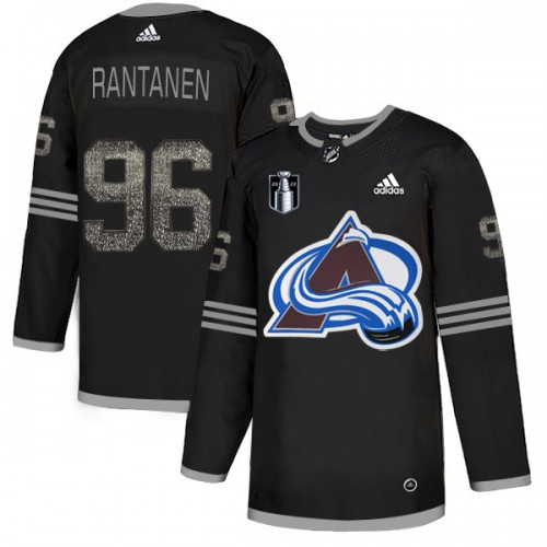 Adidas Colorado Avalanche #96 Mikko Rantanen Black 2022 Stanley Cup Final Patch Authentic Classic Stitched Jersey Men's