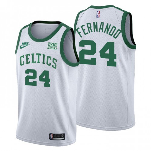 Boston Boston Celtics #24 Bruno Fernando Mens Releases Classic Edition 75th Anniversary Jersey White Mens