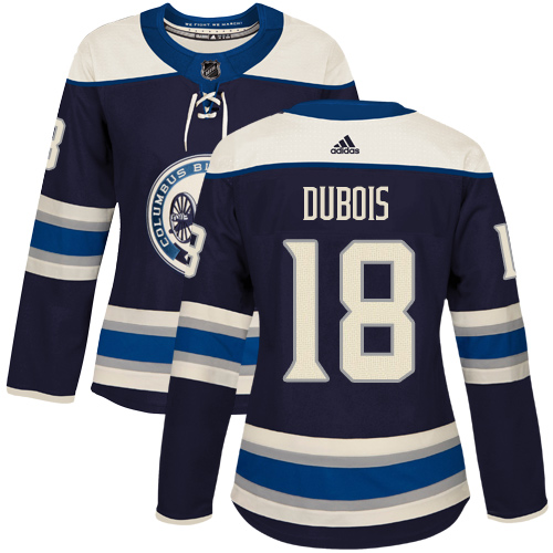 Adidas Columbus Blue Jackets #18 Pierre-Luc Dubois Navy Alternate Authentic Women's Stitched Jersey Womens