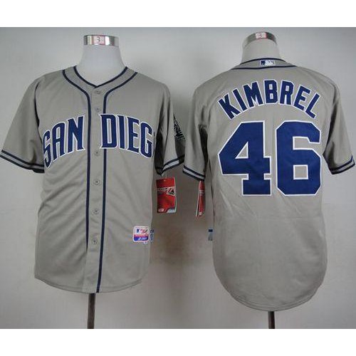 San Diego Padres #46 Craig Kimbrel Grey Cool Base Stitched Jersey Men's