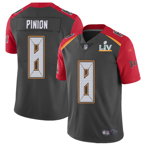 Tampa Bay Buccaneers #8 Bradley Pinion Gray Men's Super Bowl LV Bound Stitched Limited Inverted Legend Jersey Men's