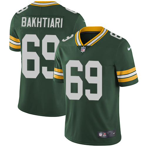 Green Bay Packers #69 David Bakhtiari Green Team Color Men's Stitched Vapor Untouchable Limited Jersey Men's