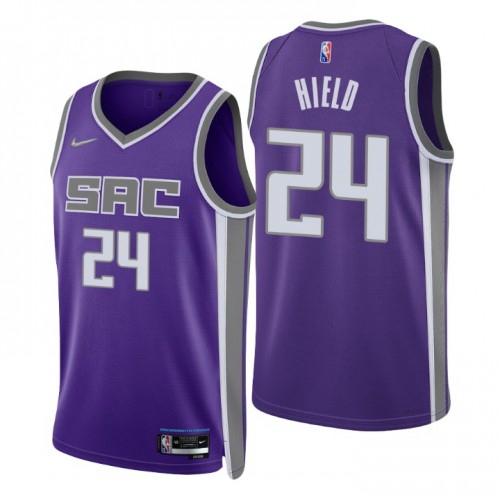 Sacramento Kings #24 Buddy Hield Purple Mens 2021-22 75th Anniversary Diamond Swingman Jersey - Icon Edition Mens